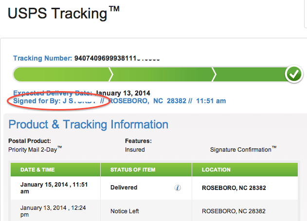 USPS Tracking without Tracking Number
