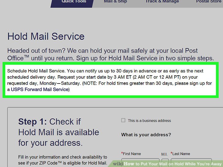 USPS Hold Mail Service Online: Handy Service When You Are Away