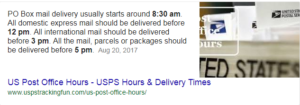 What Time is USPS Delivery Hours Weekdays