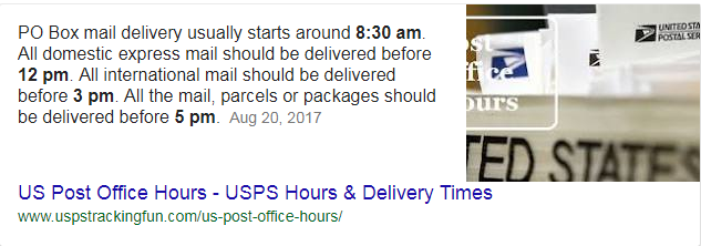 What Time is USPS Delivery Hours Weekdays