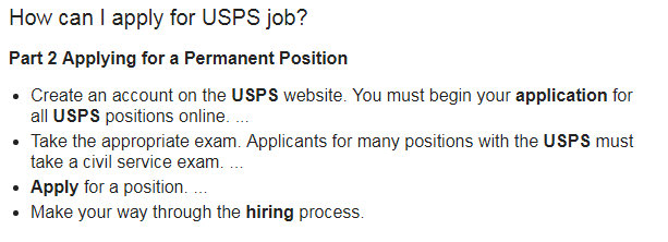 USPS Employment Application To be Accept